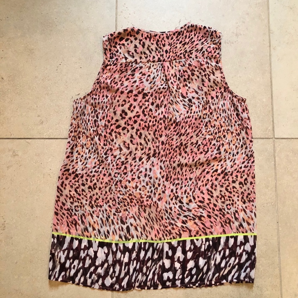 CAbi pink patterned blouse